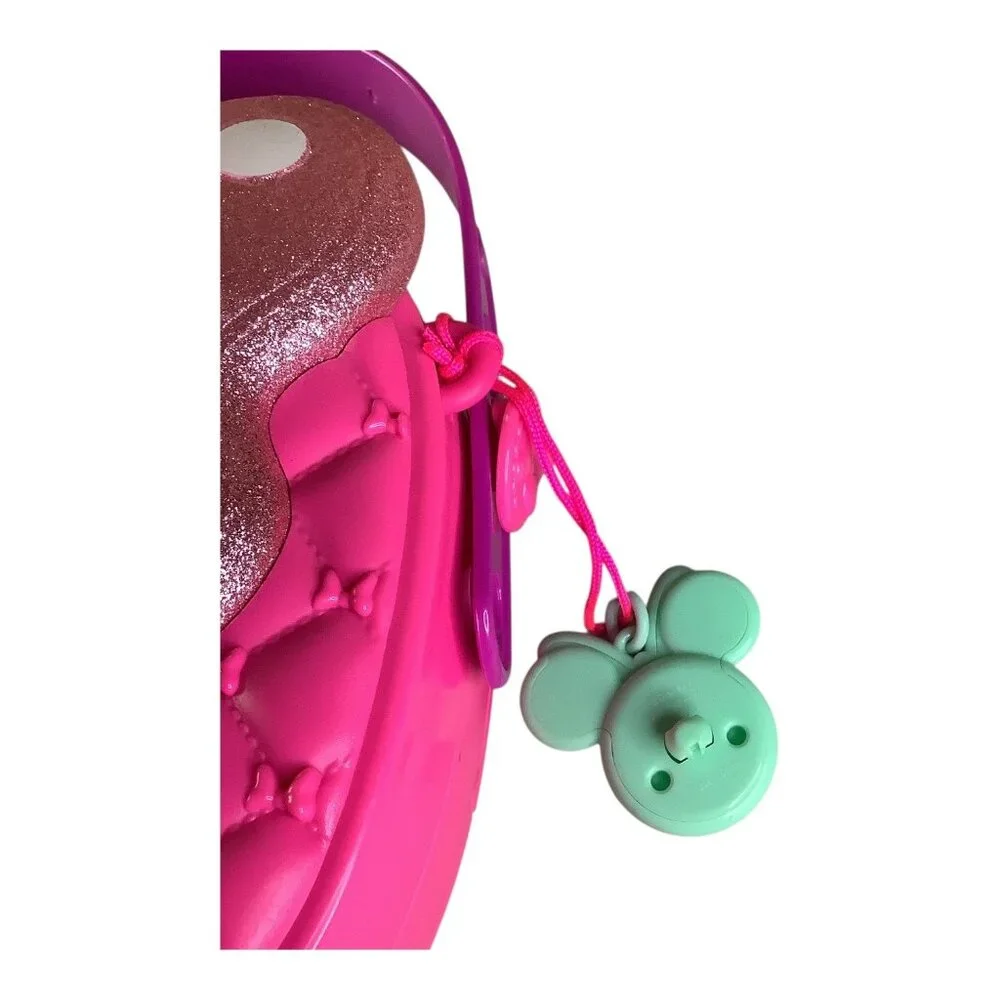 Minnie Mouse Hot‎ Pink Purse with Glitter Bow Plastic Disney Girls Pocketbook